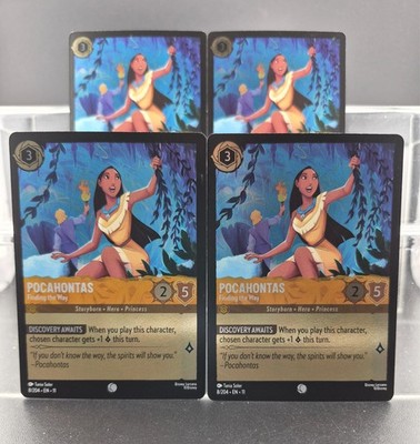 Disney Lorcana Pocahontas - Finding the Way 8/204 Winterspell Common Foil 4 Card