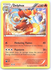 Delphox 13/124 Holo Rare Fates Collide Pokemon Near Mint