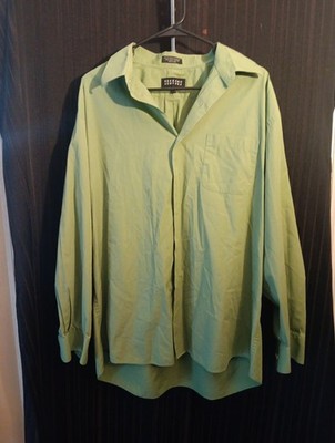 Bergamo New York  Long Sleeve Button-up  XL Olive Green 17-171/2 34/35