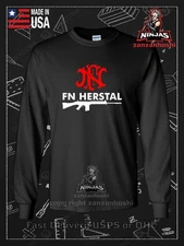 New FN Herstal SRS Men's Long Sleeve T-Shirt American Size T-Shirt Tee