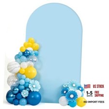 Arch Backdrop Cover Spandex Fitted Arch Party Cover for Photo, 6.6 FT Blue