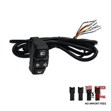 Motorcycle Head Light Turn Switch, 3-in-1 Motorbike Handlebar Headlights Horn