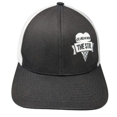 The Stil Ice Cream Shop Snapback Trucker Hat Black One Size Mesh Back