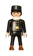 Playmobil Figur Zug Bahnhof Schaffner Vorsteher Lokführer Mütze