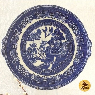 Vintage Adderley Ware Blue Willow Servierplatte - mit Griff - 24 cm/9,5 Zoll