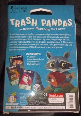 Trash Pandas The Raucous Raccoon Card Game Gamewright 2-4 Player 8+ COMPLETE