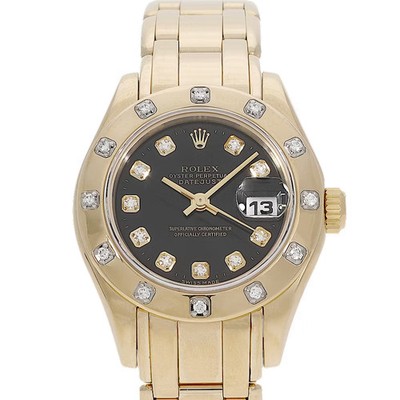 Rolex Lady-Datejust Automatik 34mm Pre-Owned - Sehr Gut 69318 Gelbgold 1997
