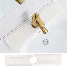 Faucet Mat 19.6 X 3.9 inch Kitchen Bathrooms Sink Faucet Mat White Absorbent ...
