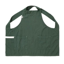 Professional Cross-Back Smock - 7oz Cotton-Linen Kitchen Apron with Large Poc...