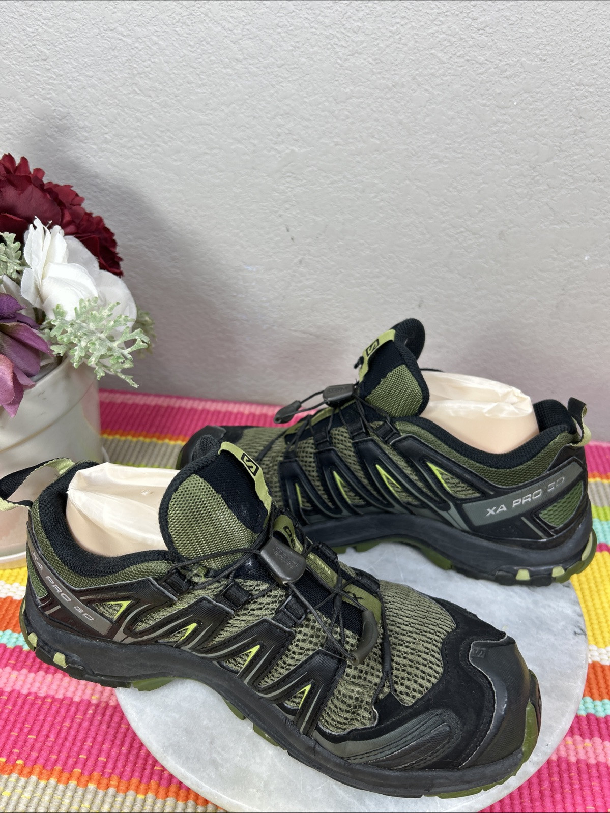 Scarpe da trail running SALOMON XA PRO 3D telaio verde grigio Ortholite EU 42 US 8 5M