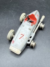 Schuco 1043 Micro Racer Mercedes Clockwork Racing Car Works! Missing 2 Tires C25