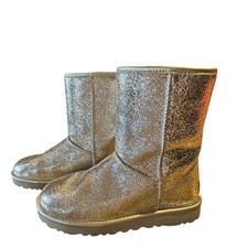 Ugg Women  s Size 6 Metallic Gold Shorty Boots