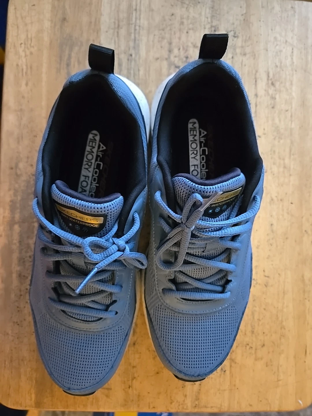Skechers Men's Vapor Foam - 100% Waterproof Blue Lace Up Shoes Size:9 (New)