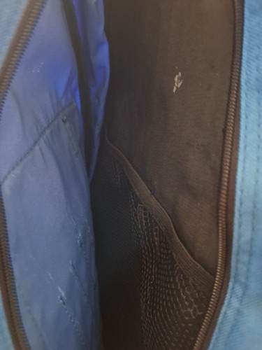 Blue/Black Adjustable Strap Racquet Sling Canvas Bag Pickleball, Tennis - 第 6/6 張圖片