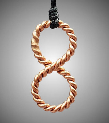 1 Pc Pure Copper Healing Tensor Infinity Pendant Locket Jewelry, Spiritual Kriya