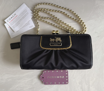 美品 COACH シグネチャー キャリーオール ブラック ホースビット y2k