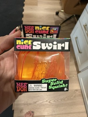 Needoh Nice Cube Swirl Orange NEW IN BOX authentic 