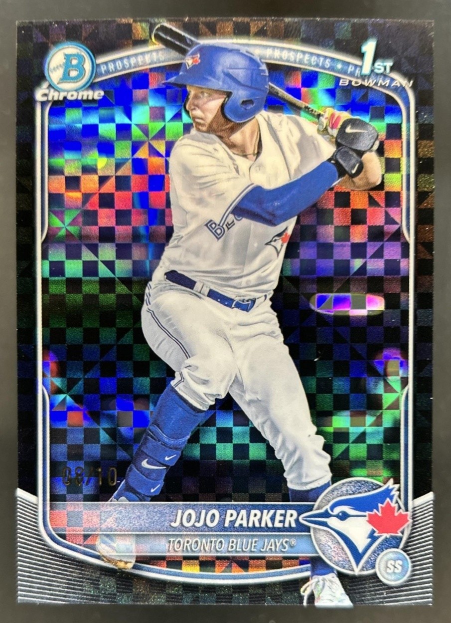 2025 Bowman Draft JoJo Parker Chrome Refractor Black X-Fractor 1st #/10