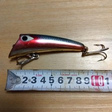 91-Heddon Head Plug Red and Blue 10cm 2 Hooks