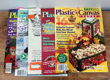 Lot of 5 Plastic Canvas Crafts Magazine Patterns Christmas Halloween