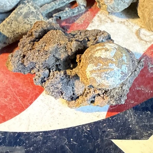 Dug Civil War 💥 🇺🇸 💣 Case Shot In Shell Matrix Dig