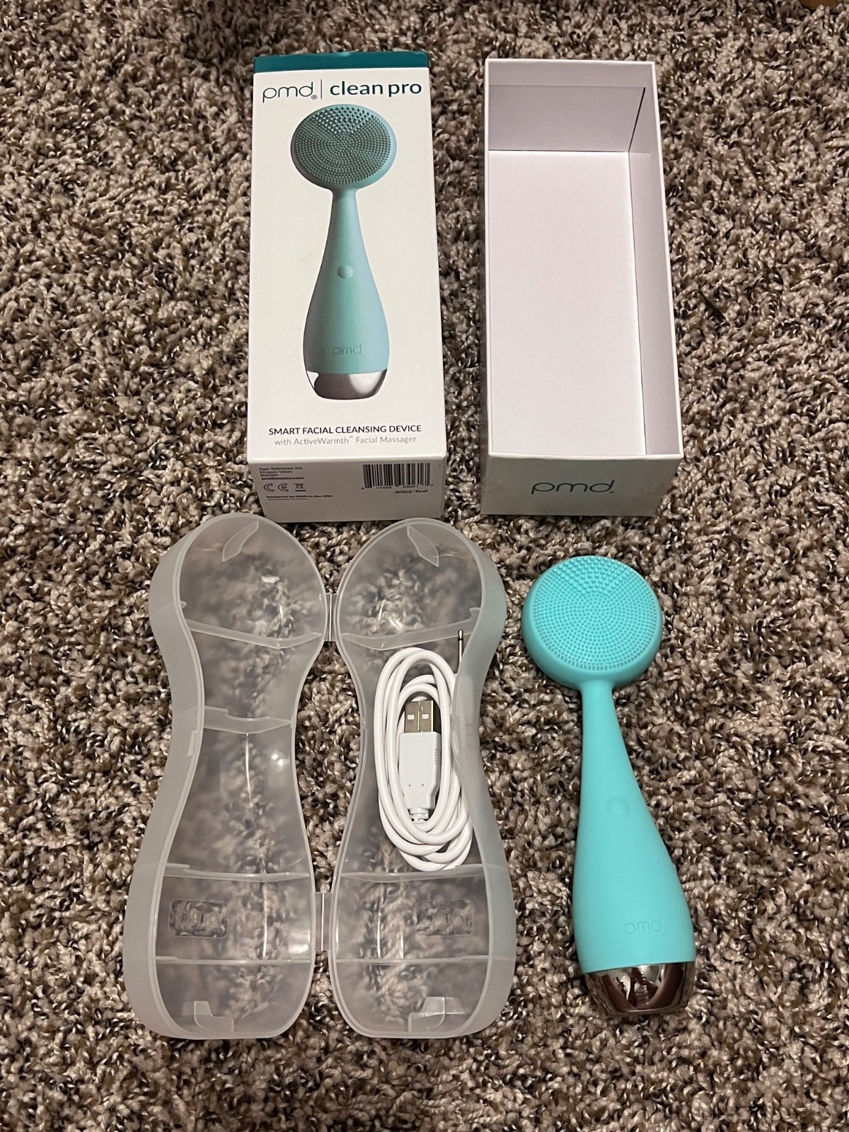 USED PMD Beauty Clean Pro Facial Cleansing Device with Silicone Brush
