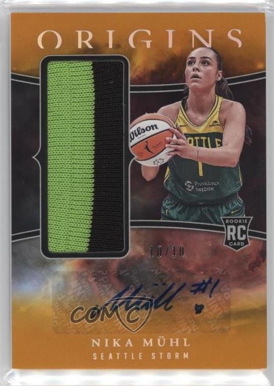 2024 Panini Origins WNBA Jersey Gold 10/10 Nika Muhl Mühl Rookie Auto RC 0ui5