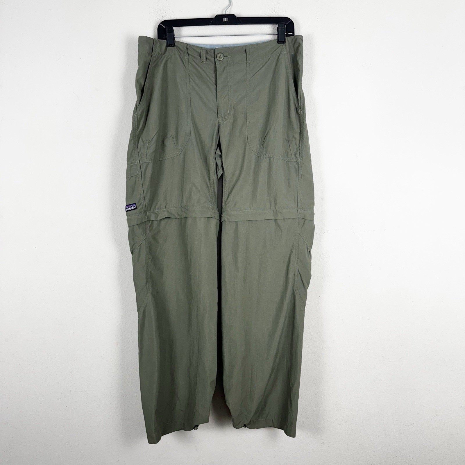 Patagonia Women's W's Go II Zip Off Cargo Pants Size L Olive * Read*