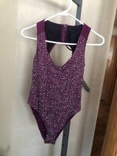 Women's Nike Water Dots Keyhole Back Swimsuit 1pc Size M NEW NWT RV 92