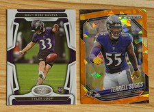 2025 Certified Tyler Loop RC 203/499 & Prizm Terrell Suggs Orange Ice SP #93