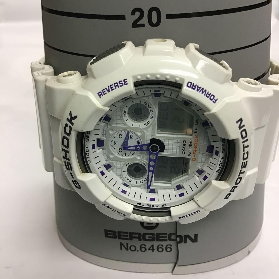 Casio G-Shock GA-100A-7AJF White Analog Digital Quartz Watch 