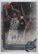 2021 Bowman U Chrome Prospect Silver Wave Refractor /199 Ryan Mutombo Auto 0v1