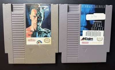 Schwarzenegger Lot! Terminator 2 Total Recall CARTS ONLY Nintendo NES Combine  