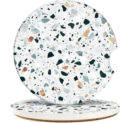 Britimes Car Coasters for Drinks Absorbent, 2 Pack Cup Holders, 2.56'' Ceramic St