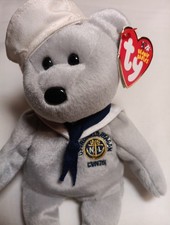 Ty Beanie Baby Ronnie the Bear Sailor Ronald Reagan Navy Patriotic