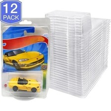 12Pack Clear Protector Case Plastic Display For Hot Wheels  Matchbox Basic Car