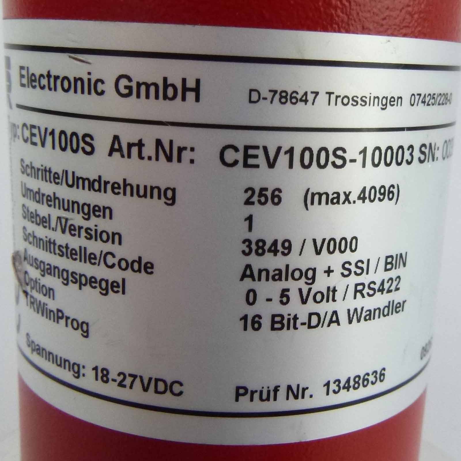 TR Electronic Rotary Encoder CEV100S CEV100S-10003 NOV