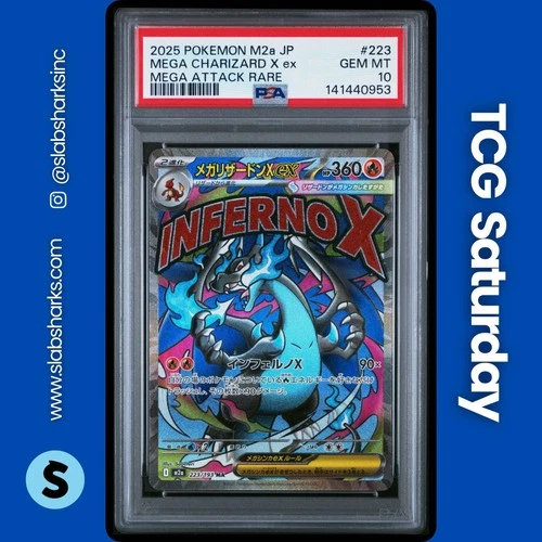 2025 POKEMON M2A JAPANESE #223/193 MEGA CHARIZARD X EX MEGA ATTACK RARE PSA 10