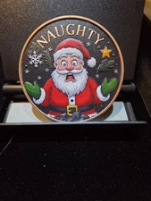 Naughty or Nice Santa 1 oz 999 Colorized Copper Rounds  25,000 Mintage