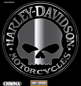 HARLEY DAVIDSON WILLIE G SKULL CHROME Emblemz DECAL | eBay