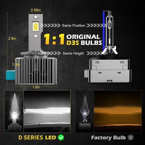 Bulb Xenon D1S 35W 8000K Original For Headlight Ballast Lights Hid 12V - Picture 5 of 6