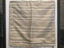 Croft Barrow Euro sham 26 X 26 In Reversible Silver White Stripes Geometric F16