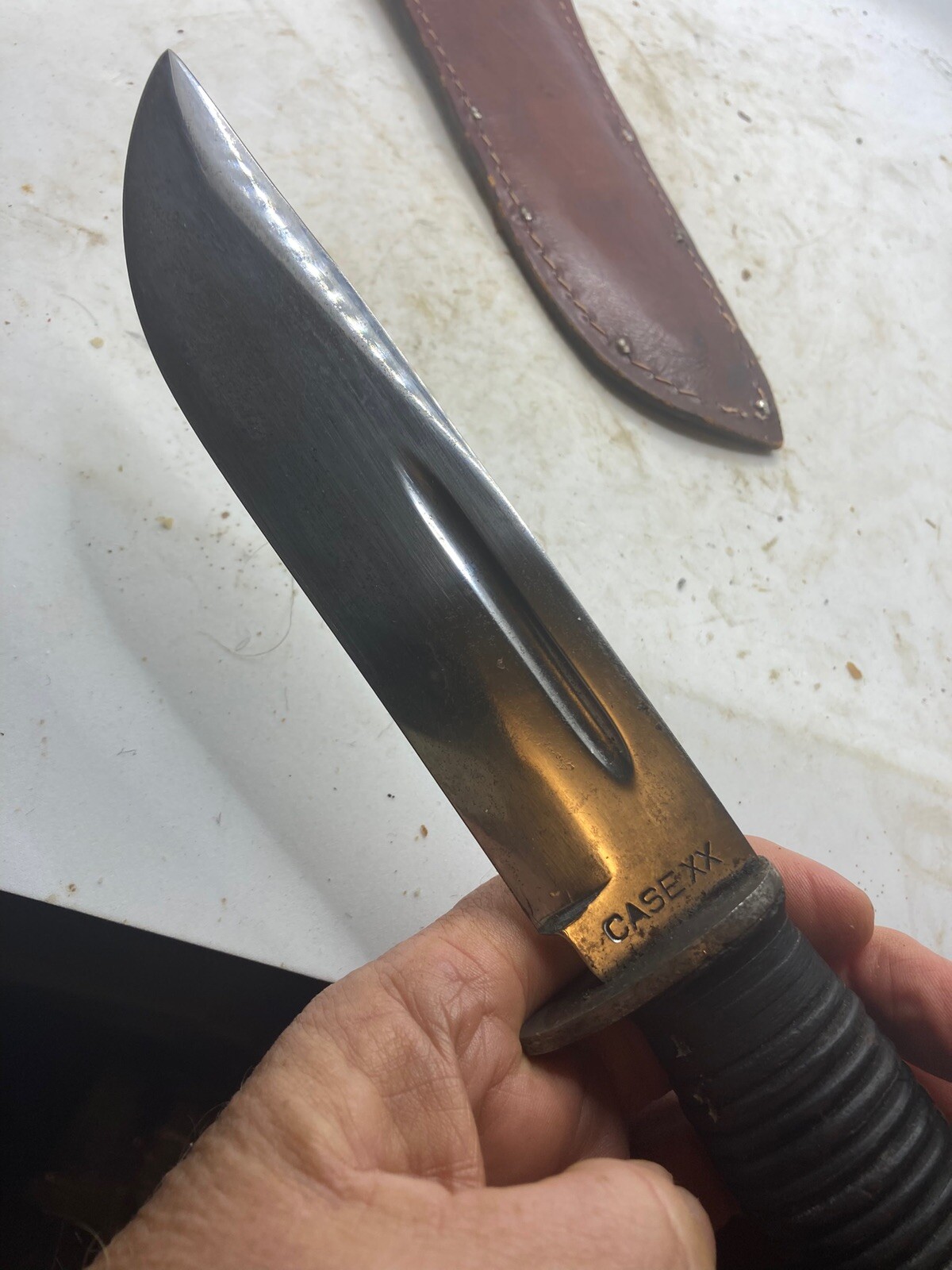 Vintage WWII CASE XX 3376”Q Quartermaster Combat Fighting Knife Vet