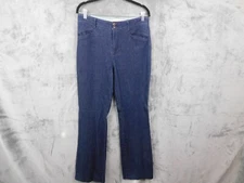 Anthropologie Jeans Womens 10 Tall Essential Trouser Bootcut Denim High Rise