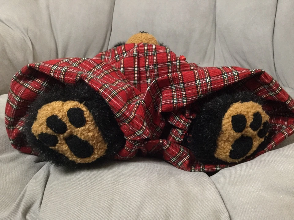 First & Main GRIZBO Stuffed Plush Grizzly Teddy Bear 15" VINTAGE rare animal toy - Image 3 of 4