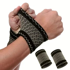 4pcs Wrist Brace Support Carpal Tunnel Sprain Arthritis Gym Sports Strap (S-M-L)