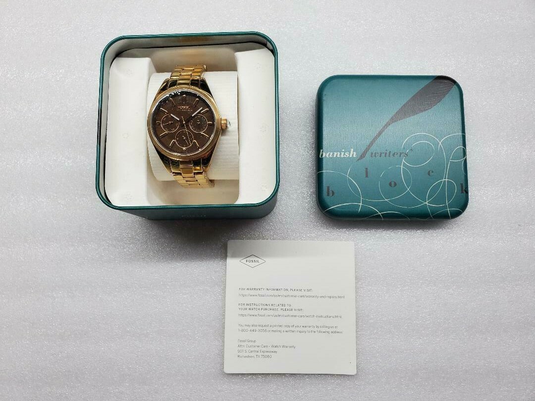 FOSSIL MULTI-FUNCTION BROWN DIAL ROSE GOLD ST.ST.… - image 8