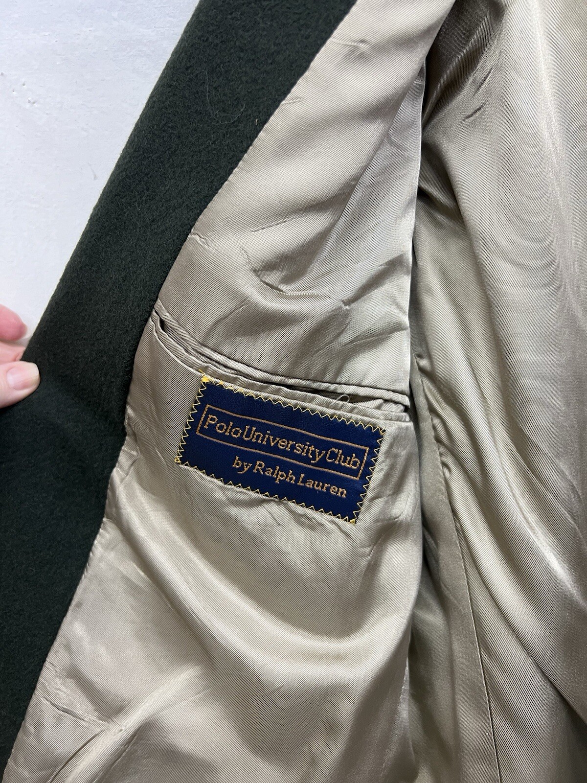 Vtg Polo Ralph Lauren Green Blazer Mens Chest 50 100% Camel Hair Union Made USA thumbnail 5