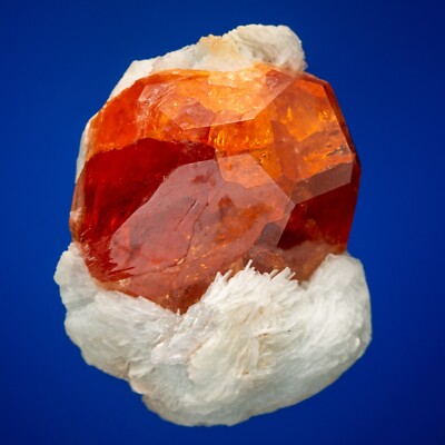 Spessartine on Albite, Little Three Mine, California, ex. Harris, 1807-I73
