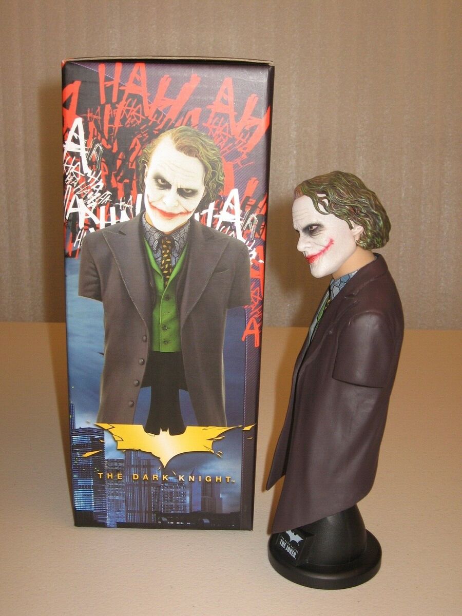 Dark Knight Hot Toys Joker 1/4 Scale Bust + Box NM+ Heath Dark Knight Hot Toys Joker 1/4 Scale Bust + Box NM+ Heath